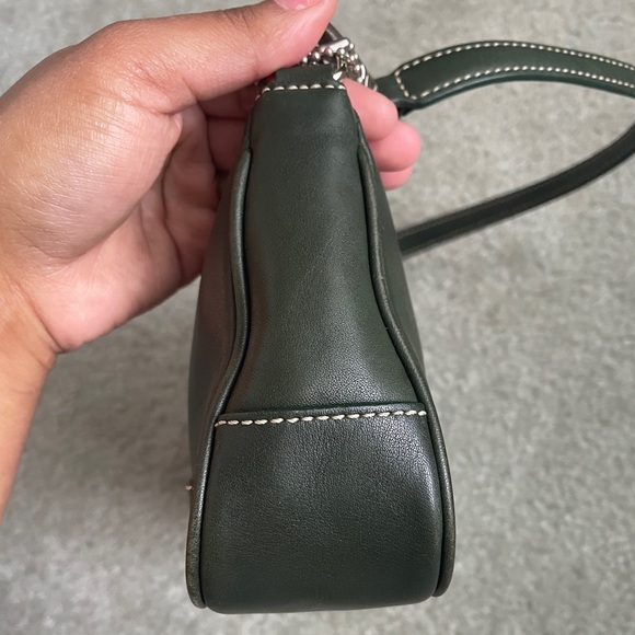 Vintage Coach Olive Green Hampton Demi Shoulder Bag 7785 🫒 - Picture 6 of 13